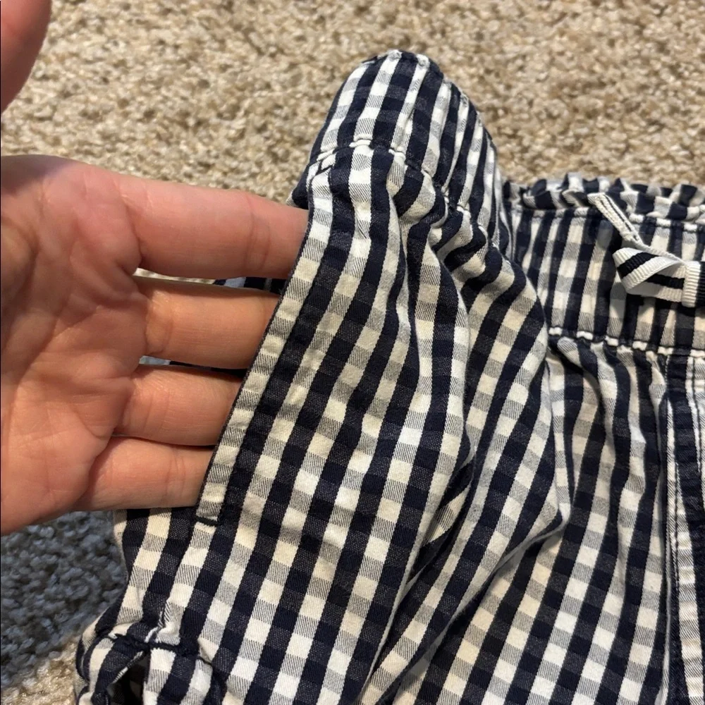 Gap Kids 100% Cotton Blue and White Gingham Shorts Size 6-7 | classic | casual